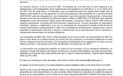 OFICIO N°608/2026 , QUE DA INICIO A LA CAPTURA BONO ESPECIAL 2026