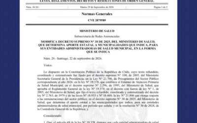 Modificacion Decreto Supremo 30 de 2025 Minsal